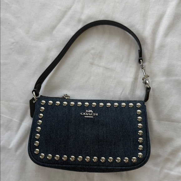 Coach Handbags - Coach Denim Studded Wristlet